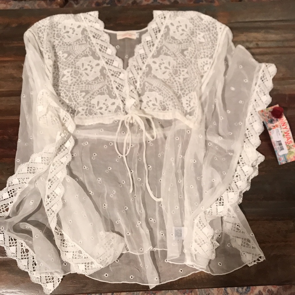 Johnny Was City Lights Embroidered Poncho Brand New